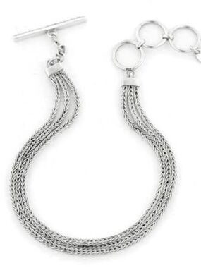 NWT Lori Bonn Sterling Silver Handcrafted Bonbon Starter Bracelet 6"-7"